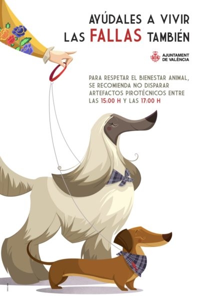El Colegio de Valencia colabora en la campaña de sensibilización para mejorar la convivencia con los animales de compañía durante las Fallas