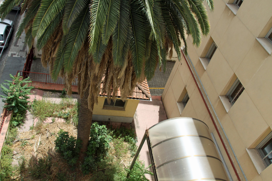 Vista de la entrada desde la terraza.