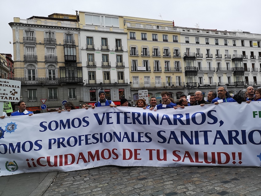 Manifestación veterinaria en Madrid.