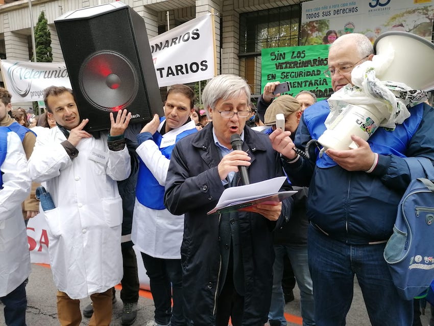 Manifestación veterinaria en Madrid