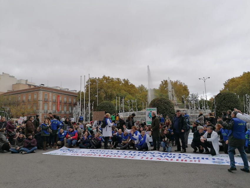 Manifestación veterinaria en Madrid