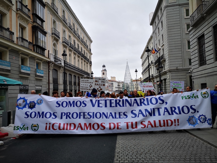 Manifestación veterinaria en Madrid