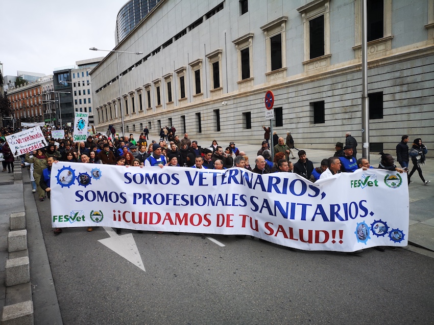 Manifestación veterinaria en Madrid