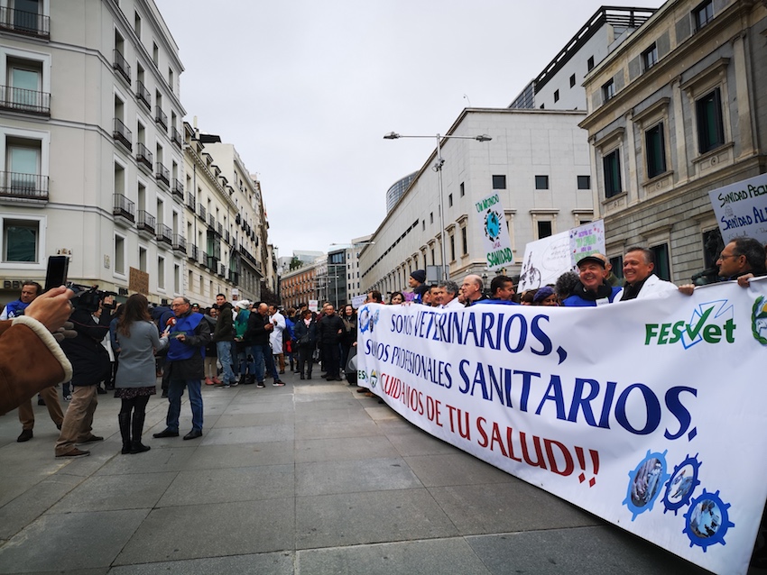 Manifestación veterinaria en Madrid