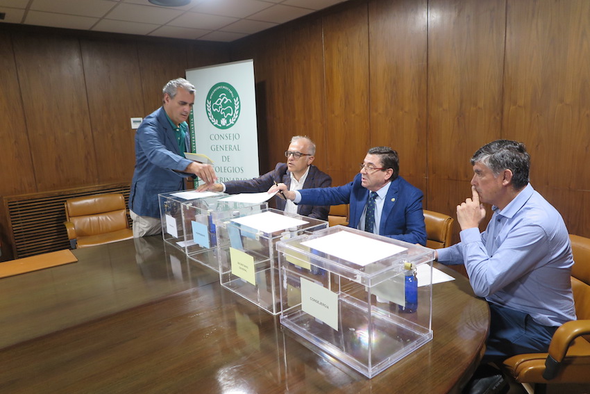 El presidente del Colegio de Granada fue el primero en votar.