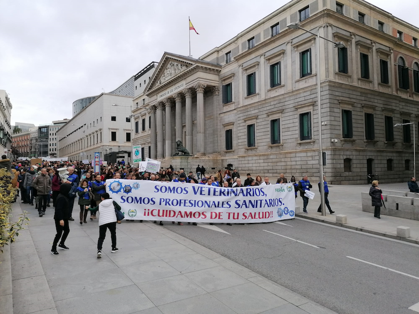 Manifestación veterinaria en Madrid