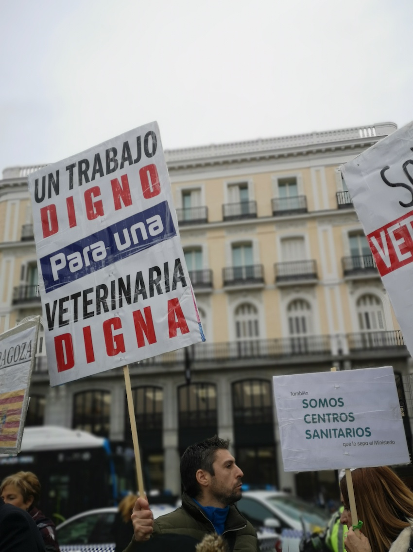 Manifestación veterinaria en Madrid