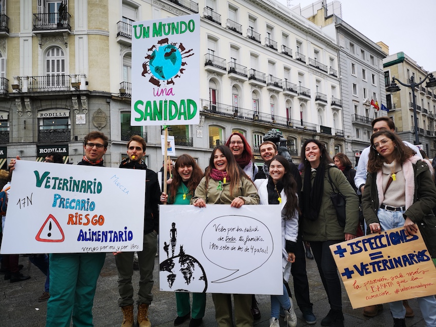 Manifestación veterinaria en Madrid