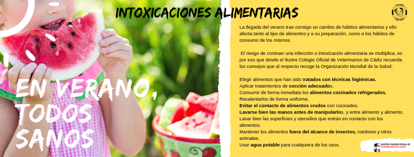 El Colegio de Cádiz da una serie de pautas para prevenir las intoxicaciones e infecciones alimentarias