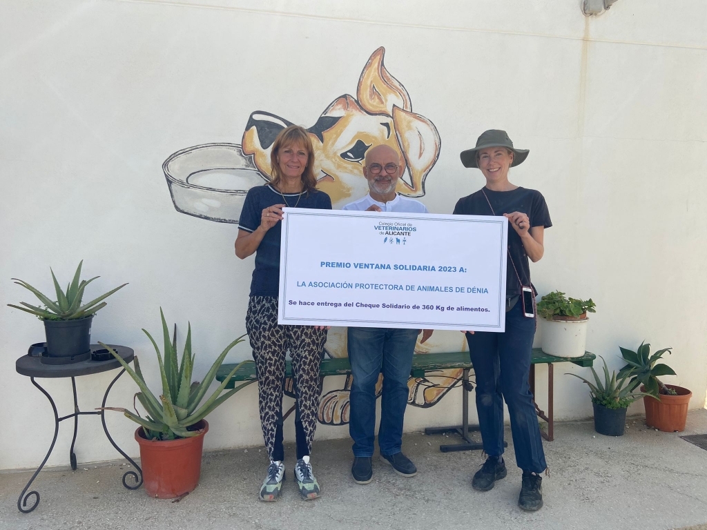 La ‘Ventana solidaria’ del Colegio de Veterinarios de Alicante, para la protectora APAD