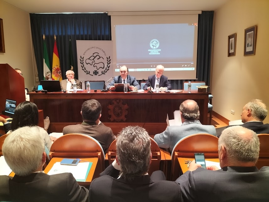 Héctor Palatsi, Luis Alberto Calvo y Rufino Rivero, durante la asamblea que tuvo lugar en Sevilla