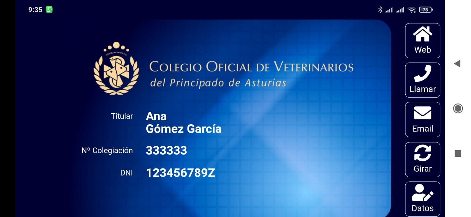 El Colegio de Veterinarios de Asturias pone en marcha el carnet digital