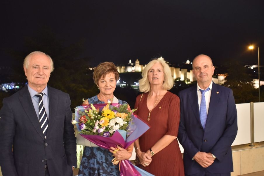 Rufino Rivero, Esmeralda Piedra, Alicia Sánchez y Catalino Casillas, en el homenaje