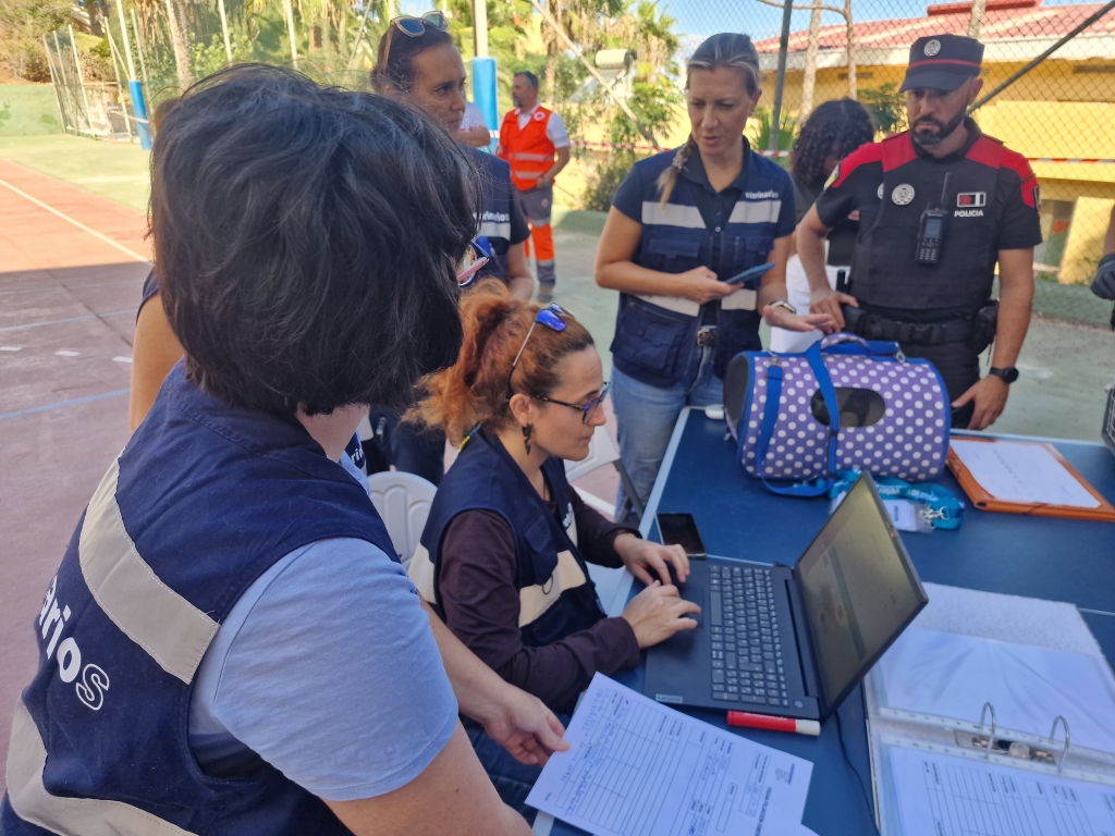 Veterinarios de Tenerife participaron en el simulacro de emergencia volcánica que tuvo lugar en Garachico