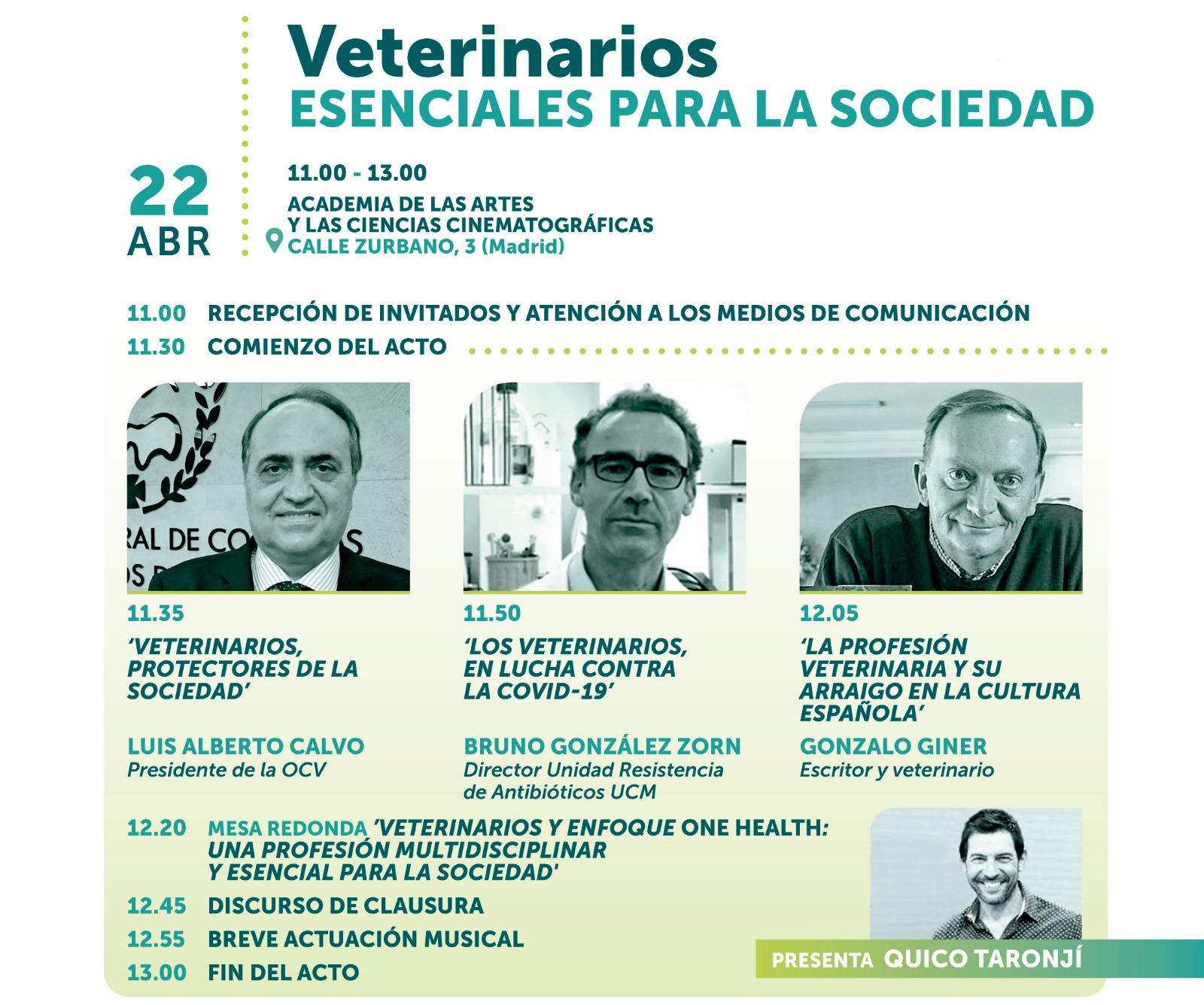 ‘Veterinarios, esenciales para la sociedad’: lema de la OCV con motivo del próximo Día Mundial de la Veterinaria