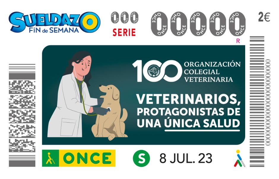 El cupón de la ONCE del 8 de julio estará dedicado al centenario de la Organización Colegial Veterinaria (OCV)