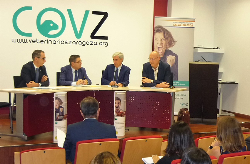 Rueda de prensa en la sede del Colegio de Zaragoza para presentar la campaña “La rabia es más que un estado de ánimo”