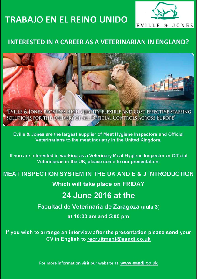 Eville and Jones presentará el sistema de inspección de carnes en Reino Unido