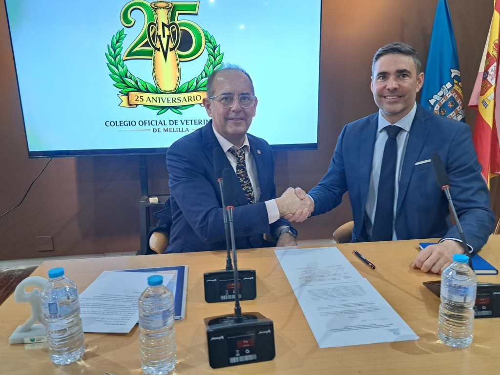 La OCV suscribe el convenio de apoyo al Colegio de Veterinarios de Melilla y reconoce su labor sanitaria