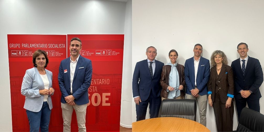 Gonzalo Moreno se reúne con las portavoces parlamentarias del PP y del PSOE en la Comisión de Sanidad para exponer las demandas de la profesión