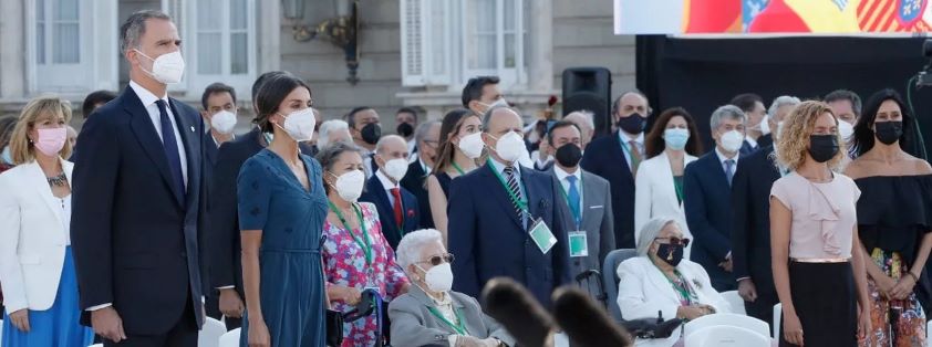 La veterinaria, presente en el acto de homenaje rendido hoy a los sanitarios y víctimas de la pandemia