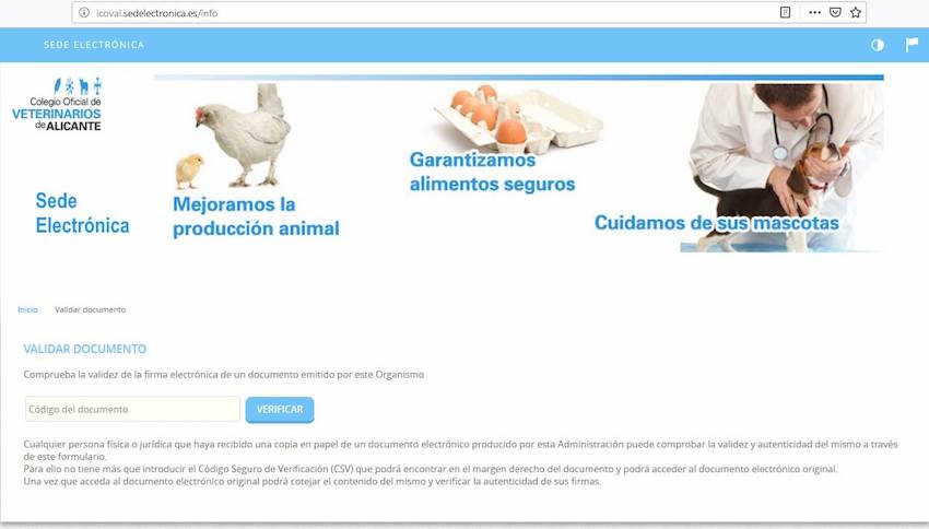 El Colegio de Veterinarios Alicante será el primero de España en ofrecer a ciudadanos y colegiados una sede electrónica