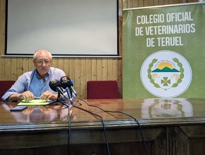 El presidente del Colegio, en la comparecencia de prensa. Foto DIARIO DE TERUEL