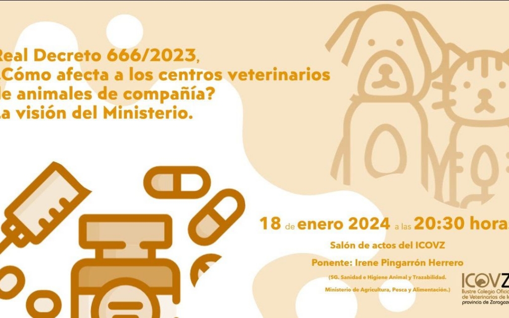 Persiste el interés de colegiados de Zaragoza vinculados a la clínica de animales de compañía por conocer con detalle el Real Decreto 666/2023