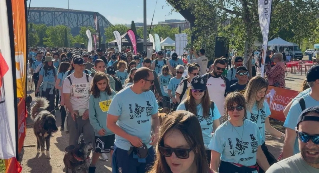 La Andada Canina Familiar de Zaragoza cont&oacute; con la participaci&oacute;n del Colegio de Veterinarios